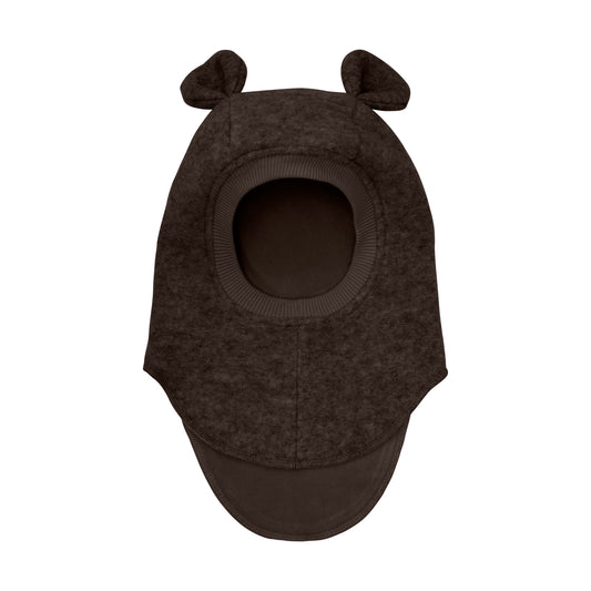 HUTTEliHUT - Balaclava Ears Wool, 460330 - Dark Brown Melange