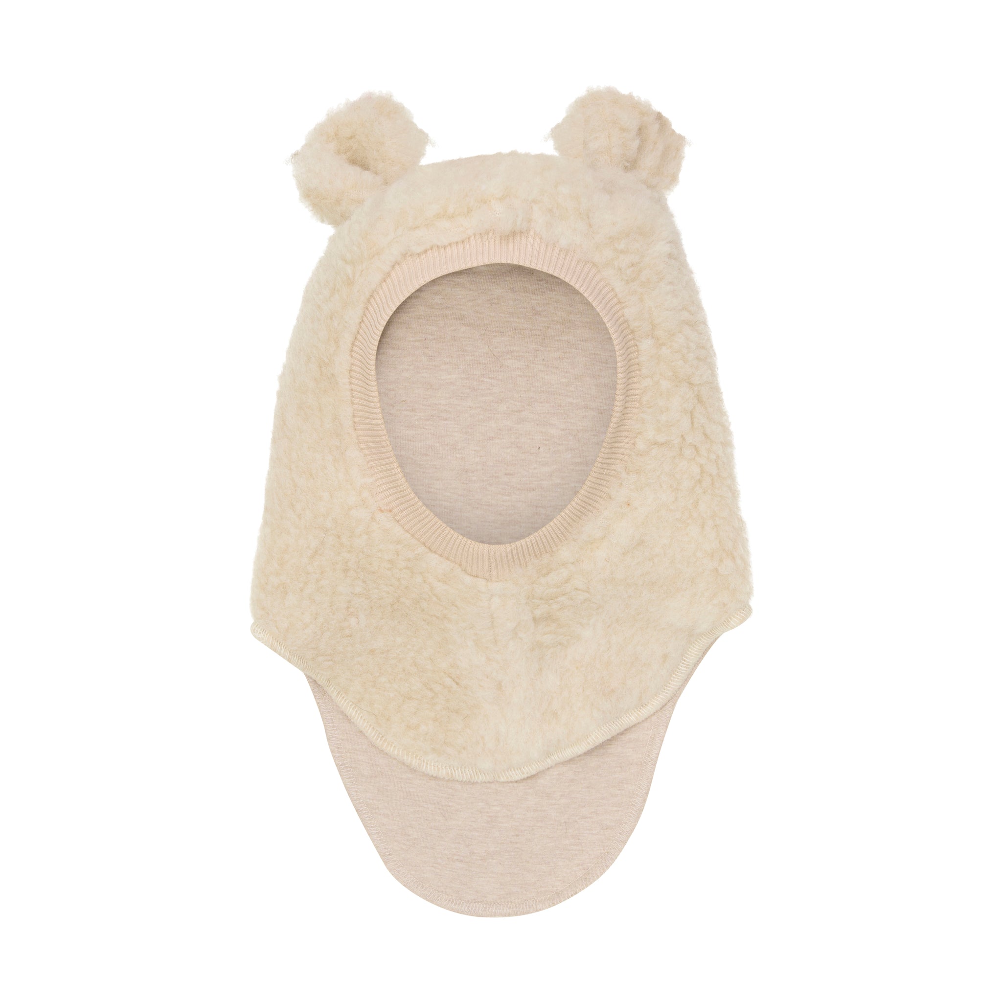 HUTTEliHUT - Balaclava Ears Wool Teddy, 460347 - Cement