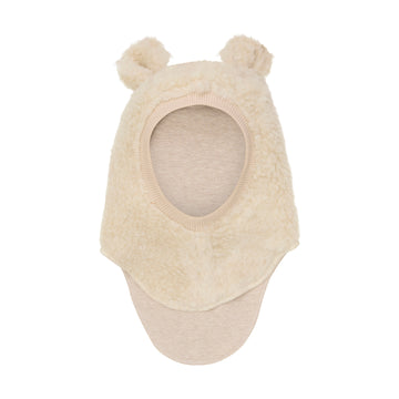 HUTTEliHUT - Balaclava Ears Wool Teddy, 460347 - Cement