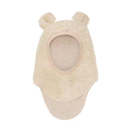 HUTTEliHUT - Balaclava Ears Wool Teddy, 460347 - Cement