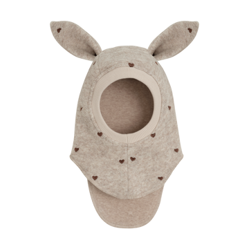 HUTTEliHUT - Balaclava Ears Emb. Wool, 460493 - Sand Melange