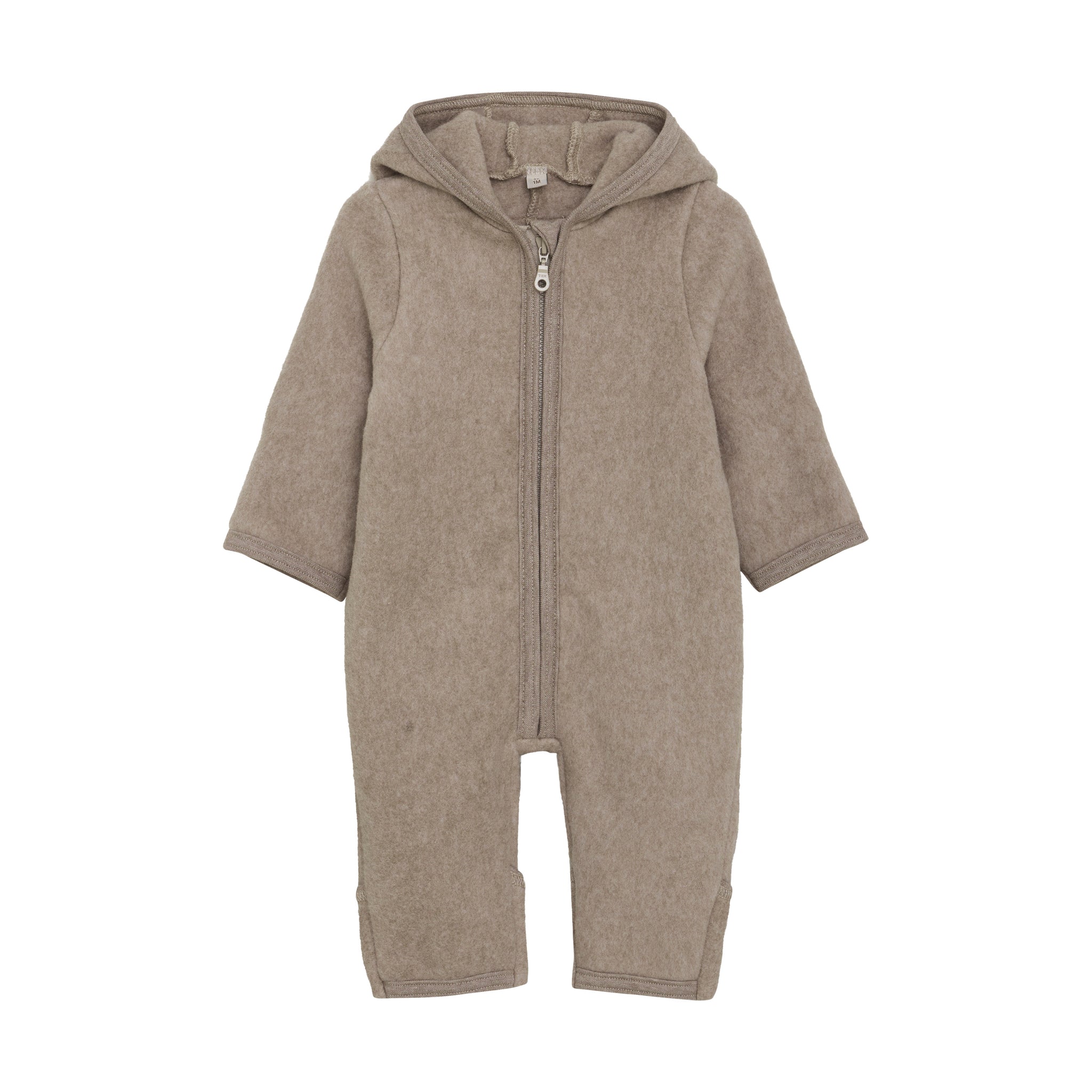 HUTTEliHUT - Pram Suit Ears Cotton Fleece, 480697 - Savannah Melange