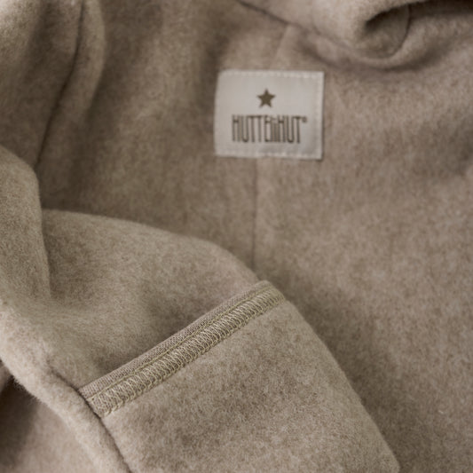 HUTTEliHUT - Pram Suit Ears Cotton Fleece, 480697 - Savannah Melange