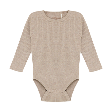 HUTTEliHUT - Body LS Rib, 480842 - White Pepper Melange