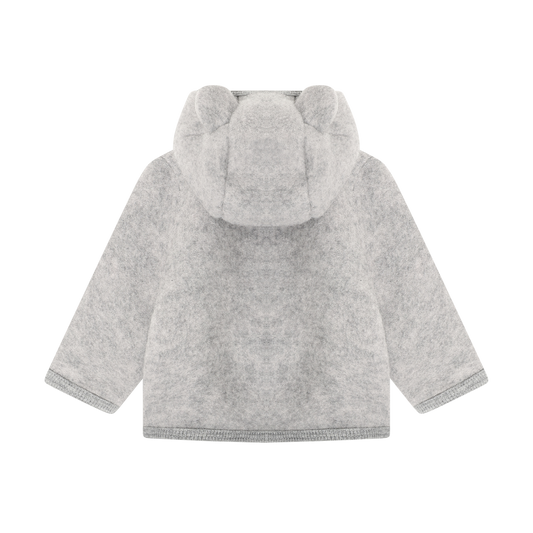HUTTEliHUT - Jacket Ears Wool Fleece, 480944 - Medium Grey Melange