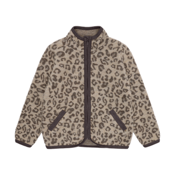 HUTTEliHUT - Jacket Wool Fleece Jacquard, 480951 - Camel Melange