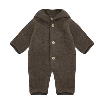 HUTTEliHUT - Pram Suit Pixie Wool Fleece, 480991 - Brown Melange