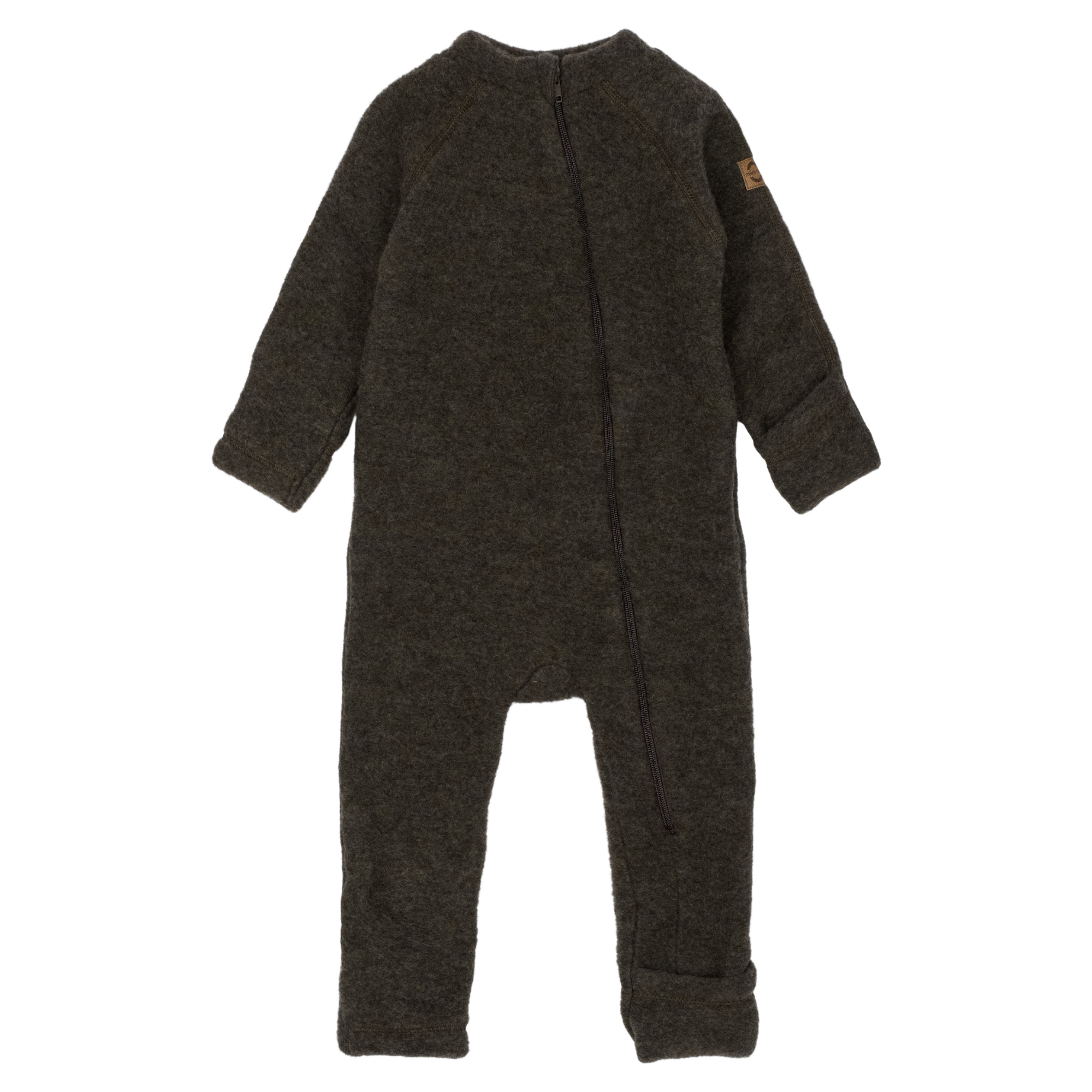 Mikk-Line - Wool Baby Suit, 50005NOOS - Dark Brown Melange