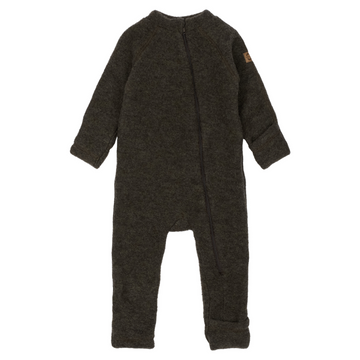 Mikk-Line - Wool Baby Suit, 50005NOOS - Dark Brown Melange