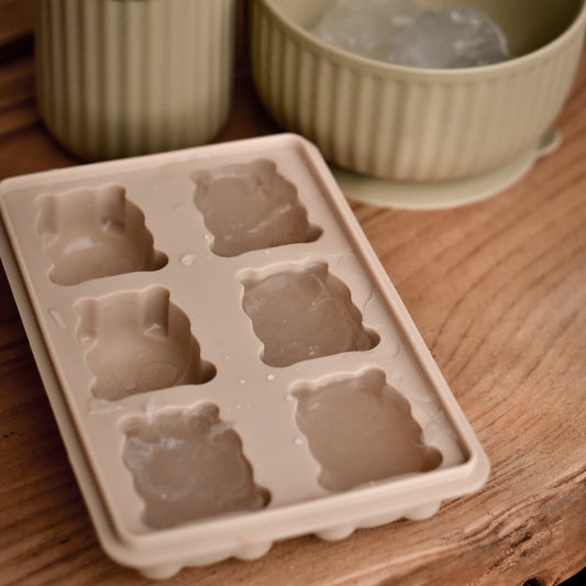 Mikk-Line - 2-Pack Icecube Tray Silicone, 5013 - White Swan / Brown Sugar