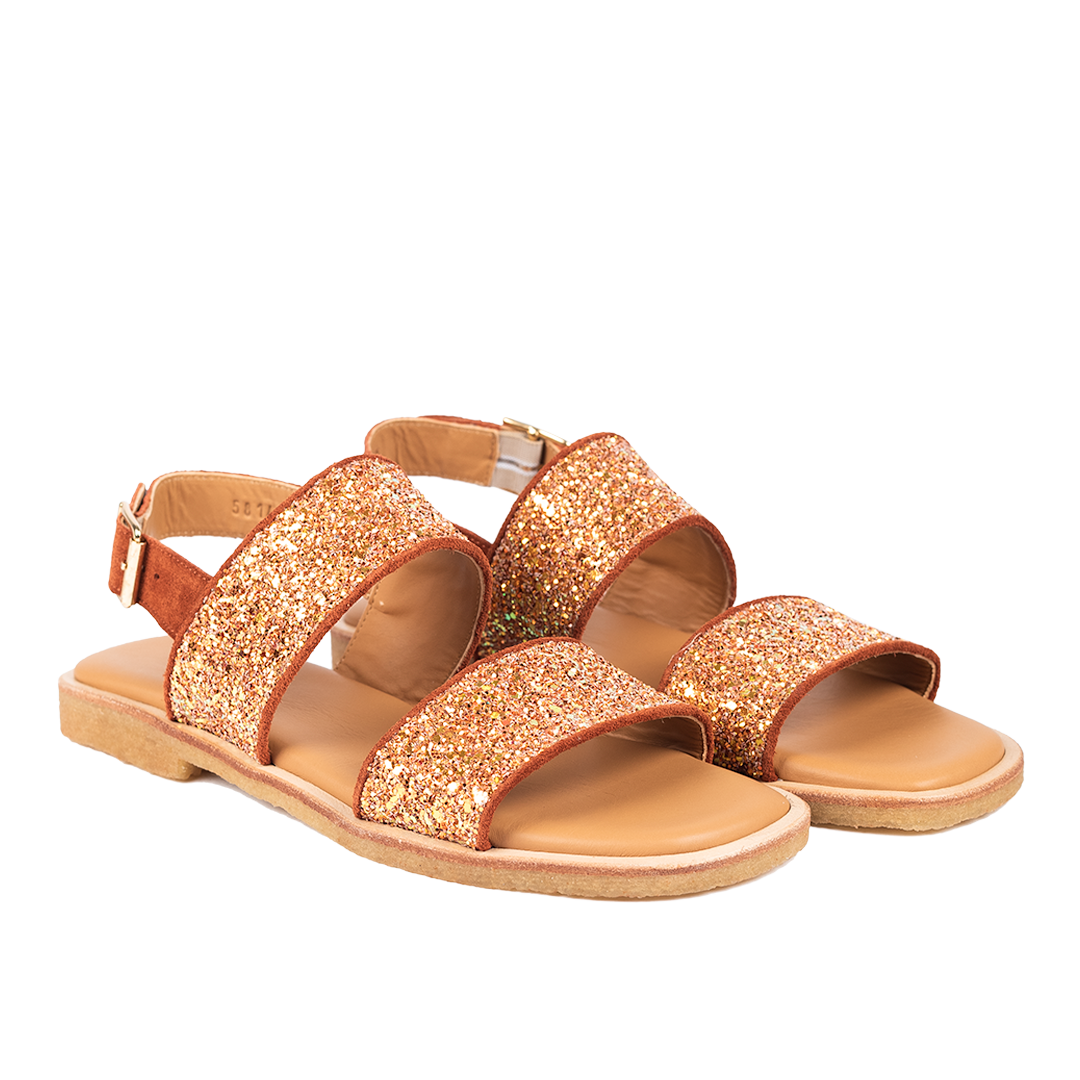 Angulus - Glitter Sandal, 5814 - Mandarin Glitter / Terracotta