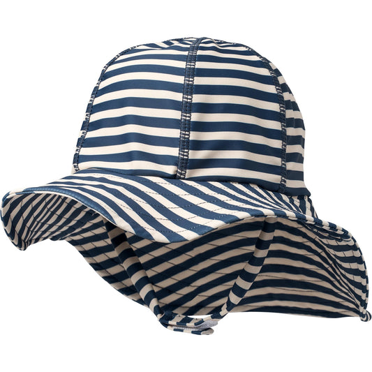 Wheat - Baby UV Sun Hat - Indigo Stripe