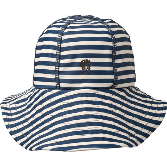 Wheat - Baby UV Sun Hat - Indigo Stripe