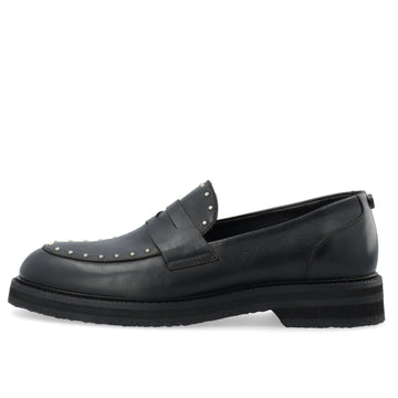 Cashott Copenhagen - BETTY Loafer W. Rivets Leather - Black