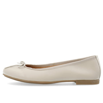 Cashott Copenhagen - ELVIRA Ballerina Smooth Leather - Ivory