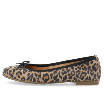 Cashott Copenhagen - ELVIRA Ballerina Goat Suede - Leopard Print