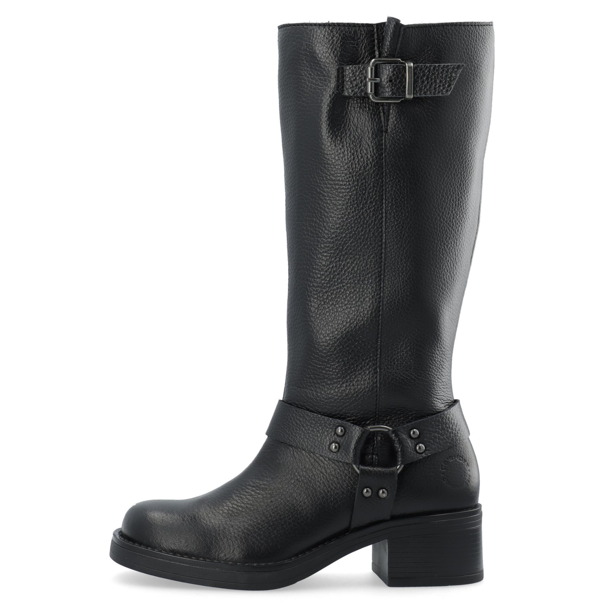 Cashott Copenhagen - RIKKE Tall Biker Boot Leather - Black