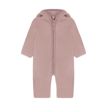 HUTTEliHUT - Pram Suit Ears Wool Fleece, 6488 - Mahogany Rose