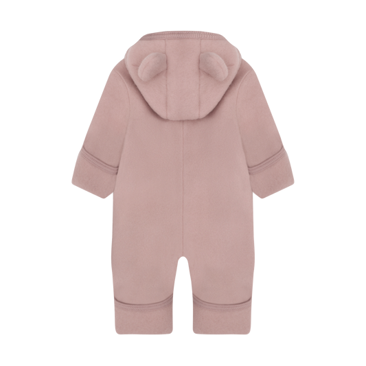 HUTTEliHUT - Pram Suit Ears Wool Fleece, 6488 - Mahogany Rose
