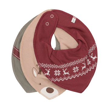 Pippi - Bandana Savlesmæk 3-pak, 6655 - New Maroon