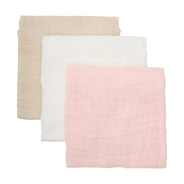 Pippi - Stofbleer Muslin 3-pak, 6668 - Veiled Rose