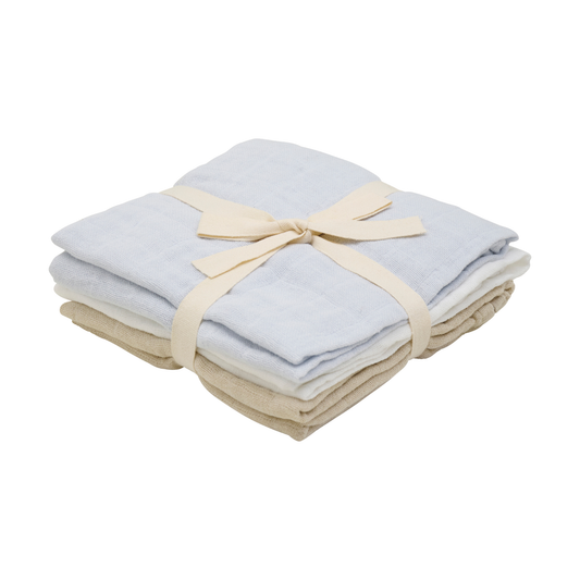 Pippi - Stofbleer Muslin 3-pak, 6668 - Metal Mint