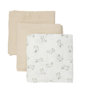 Pippi - Stofbleer Muslin 3-pak, 6669 - Peyote