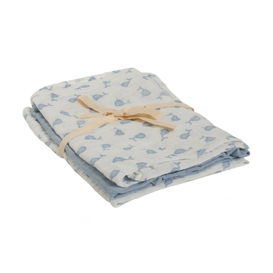 Pippi - Stofbleer Muslin 3-pak, 6669 - Ashley Blue