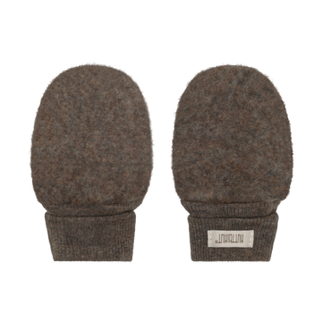 HUTTEliHUT - Mittens Wool Fleece, 6718 - Brown Melange