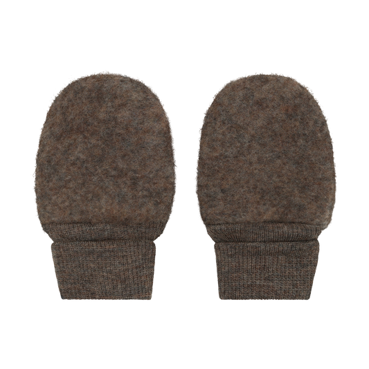 HUTTEliHUT - Mittens Wool Fleece, 6718 - Brown Melange