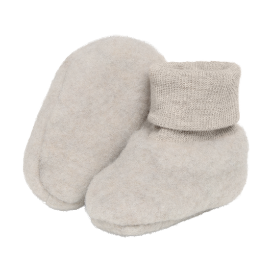 HUTTEliHUT - Footies Wool Fleece 2-layer, 6719 - Camel Melange