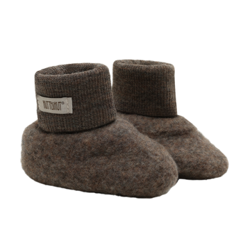 HUTTEliHUT - Footies Wool Fleece 2-layer, 6719 - Brown Melange