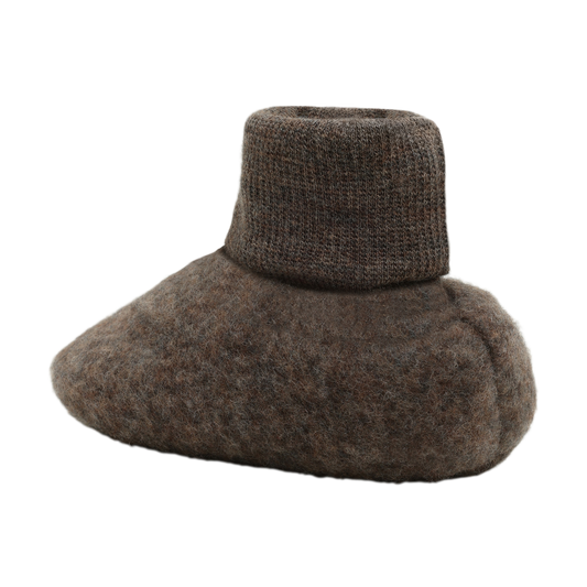 HUTTEliHUT - Footies Wool Fleece 2-layer, 6719 - Brown Melange