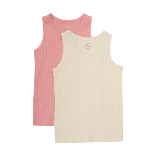 EN FANT - Undershirt 2-Pack, 6763 - Ash Rose