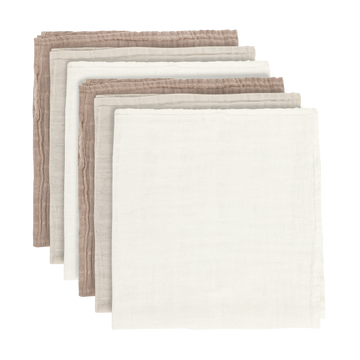 Pippi - Stofbleer Muslin 6-pak, 6770 - Taupe Gray