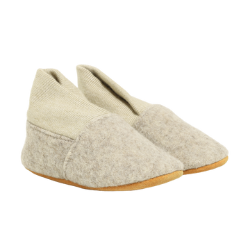 EN FANT - Wool Slippers w. Rib, 6952 - Sand Melange