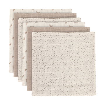 Pippi - Stofbleer Muslin 6-pak, 6974 - Silver Lining