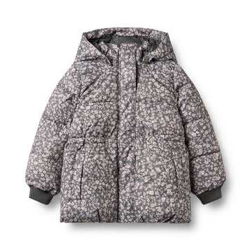 Wheat - Puffer jacket Eli, 7366 - Dark Charcoal Flowers