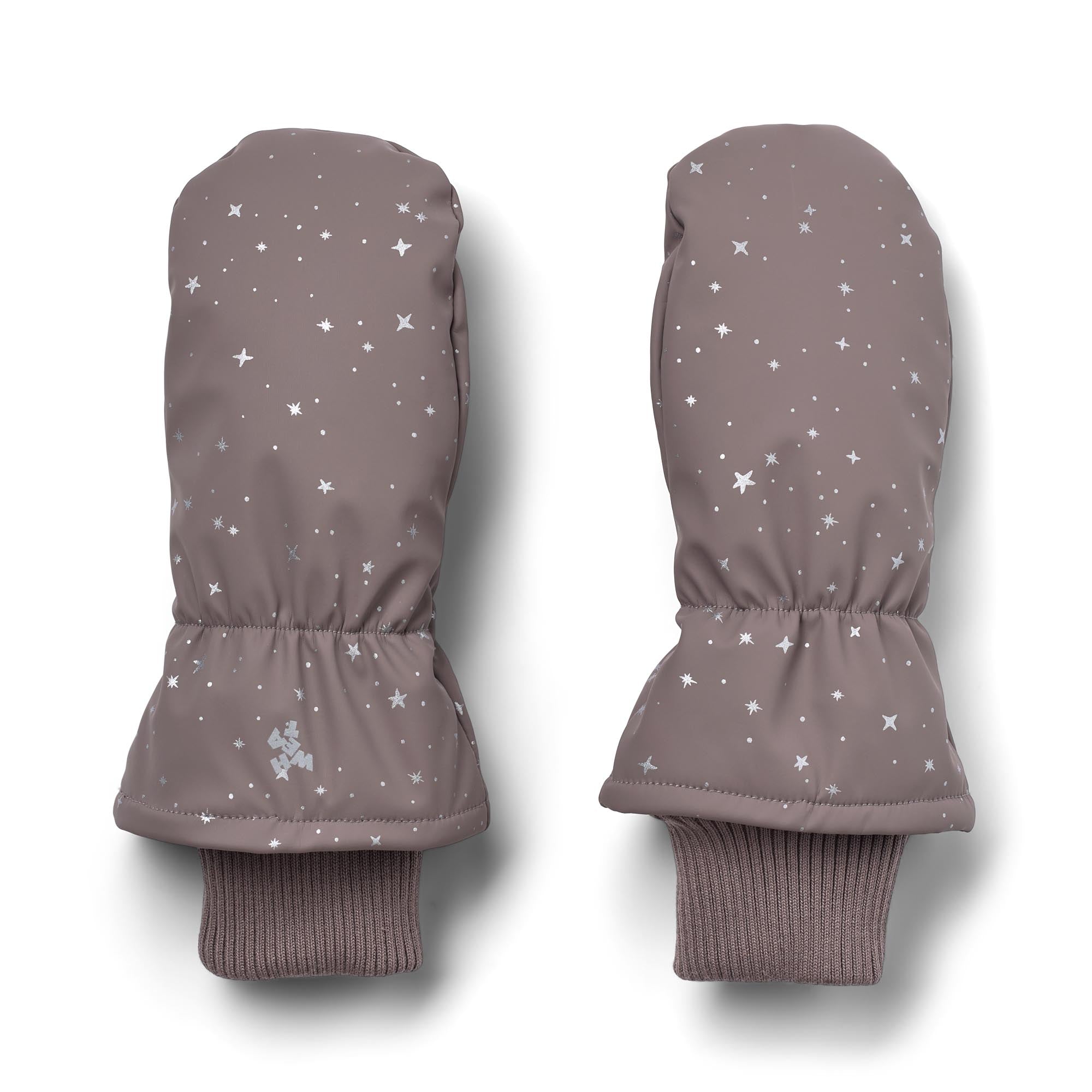 Wheat - Winter Mittens Stormy - Purple Stone Stars