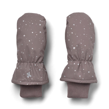 Wheat - Winter Mittens Stormy - Purple Stone Stars
