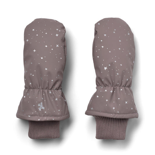 Wheat - Winter Mittens Stormy - Purple Stone Stars