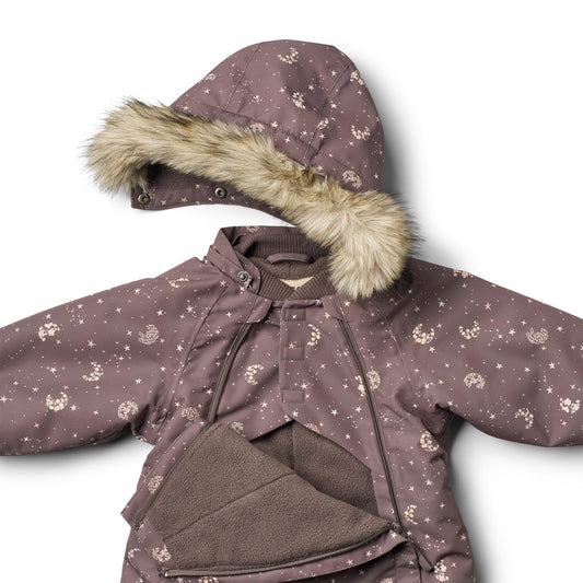 Wheat - Snowsuit Nickie, 8002 - Plum Truffle Stars