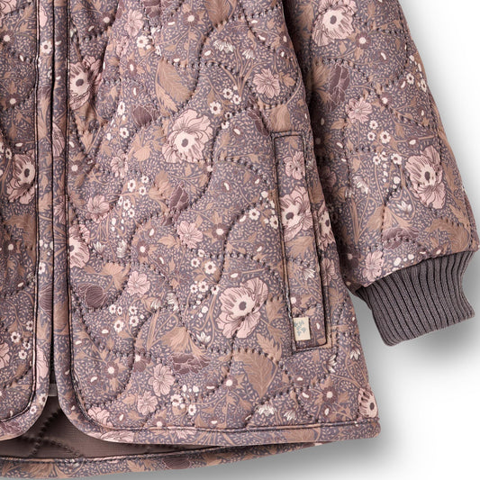 Wheat - Thermo Jacket Thilde Baby, 8402 - Purple Stone Flowers