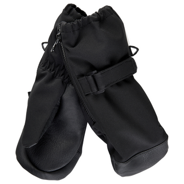 Mikk-Line - Softshell Mittens w. Zip, 93015 - Black