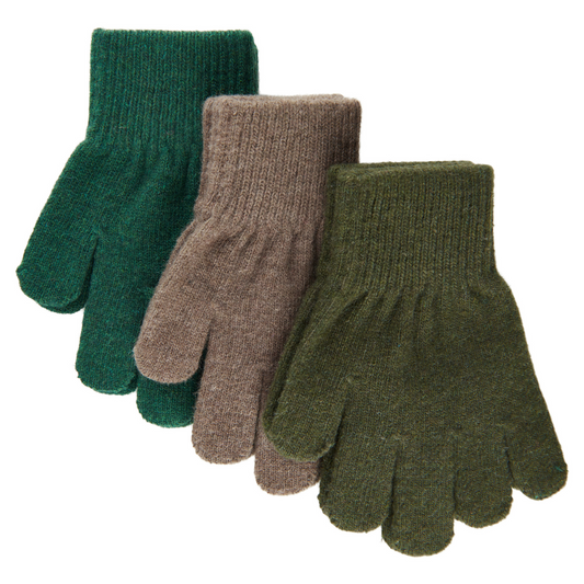 Mikk-Line - Magic Gloves 3 Pack, 93030ML - Beech / Slate Black / Evergreen