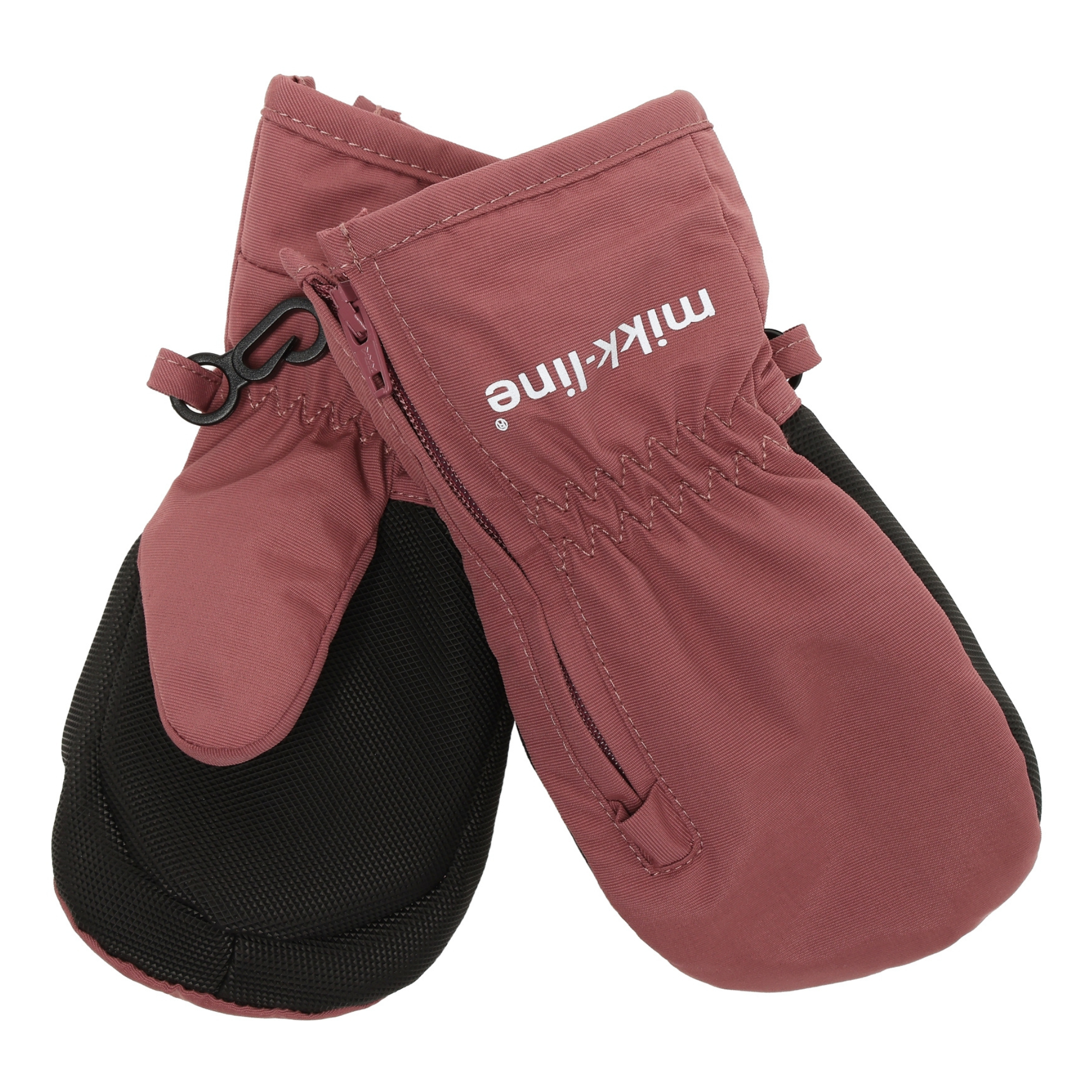 Mikk-Line - Nylon Mittens w. Zip, 93039 - Rose Brown