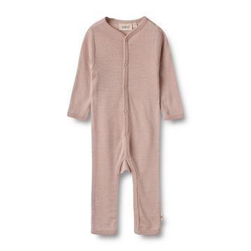 Wheat - Wool Jumpsuit LS Dusty - Dry Rose