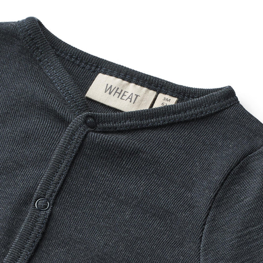 Wheat - Wool Jumpsuit LS Dusty - Navy