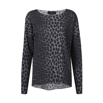 Liberté - Alma Top LS Fleece, 9354 - Dark Grey Leo