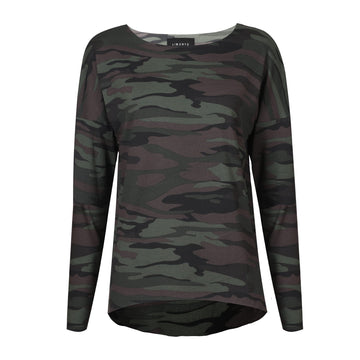 Liberté - Alma Top LS Fleece, 9354 - Dusty Camo Dark Brown